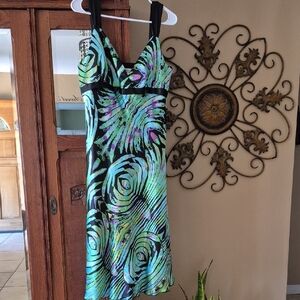 Melanie Lyne Swirl Pattern Midi Dress